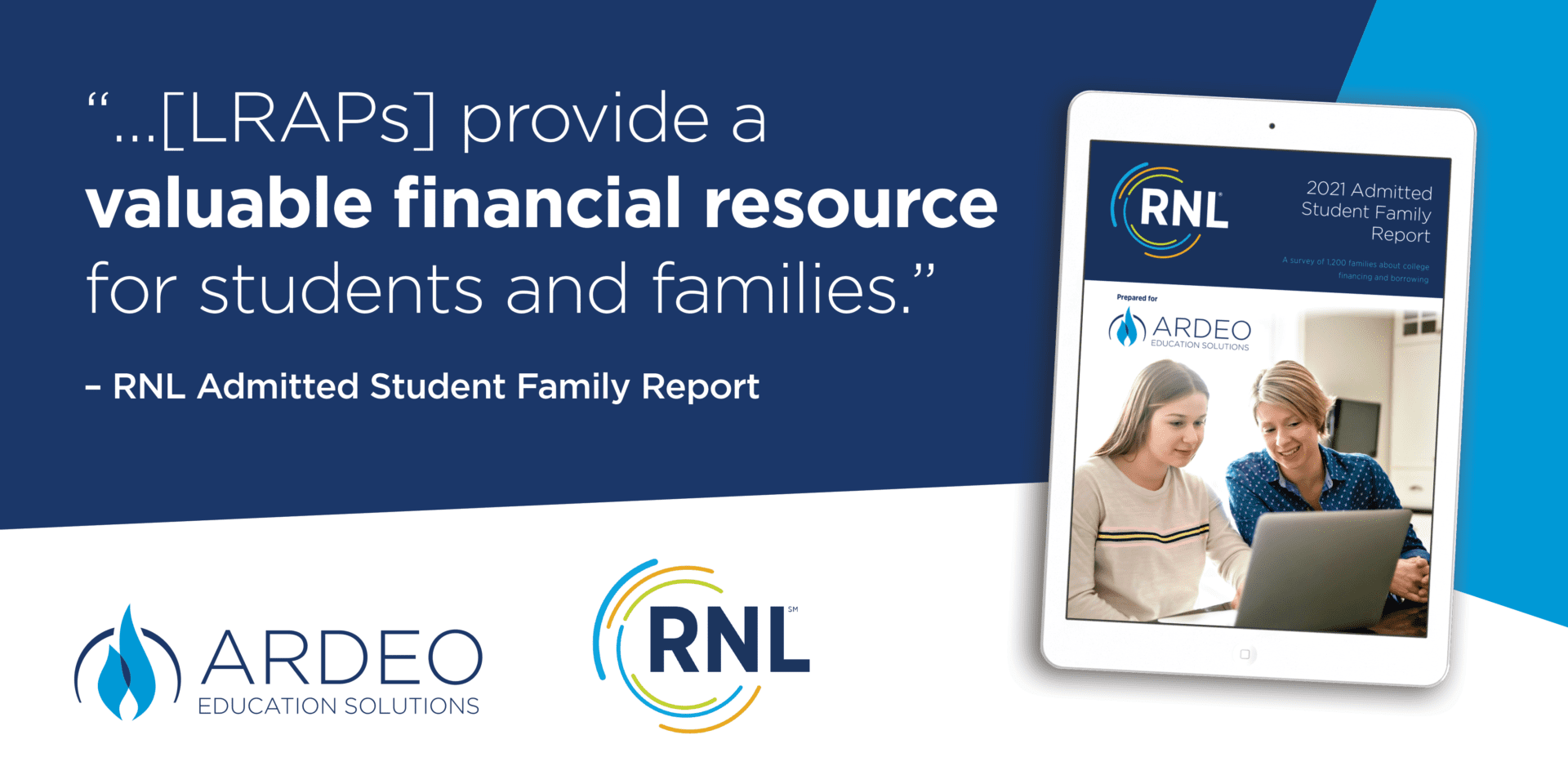 RNL Admitted Student Family Report quote